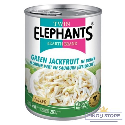 Zelený jackfruit v konzervě, trhaný 540 g - Twin Elephants