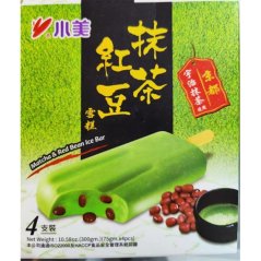 Matcha with Red Bean ice sticks 300 g (4x75g) - Shaomei