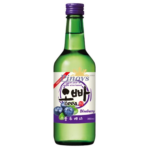Tradiční korejský alkoholický nápoj Soju s příchutí borůvek 360 ml - Oppa