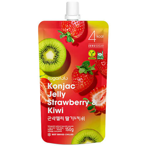 Konjac želé s příchutí jahody a kiwi 150 g - Sugarlolo