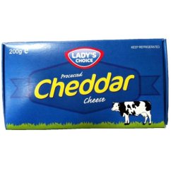 Cheddar, processed cheese box 200 g - Lady's Choice