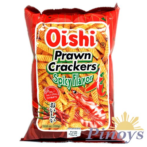 Pikantní krevetové chipsy 60 g - Oishi