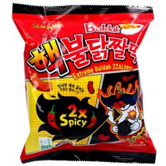 Extra Pikantní snack Buldak Zzalddduk s kuřecí příchutí 80 g - Samyang