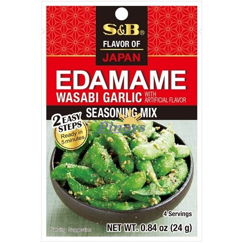 Kořenící směs na fazole Edamame s příchutí wasabi a česneku 24 g - S & B