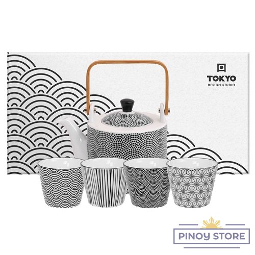 Nippon Black Tea Set Dots in a Giftbox (800 ml) - Tokyo Design