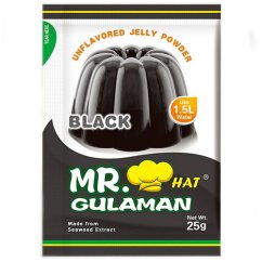 Mr. Gulaman Jelly Powder Black, unflavored 25 g - Mr. Hat Gulaman