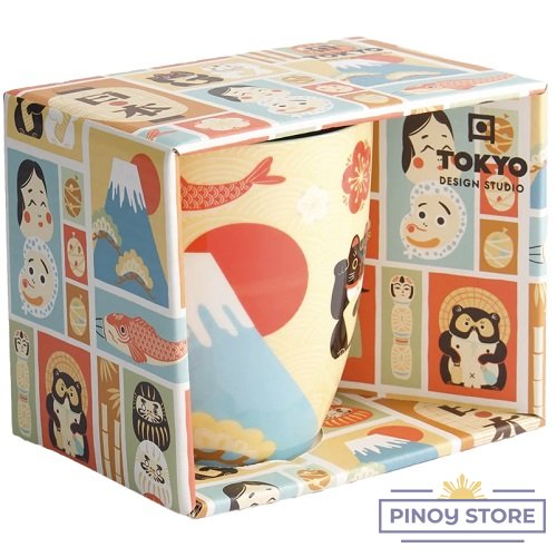 Hrnek v dárkové krabičce s japonským motivem (380 ml) - Tokyo Design