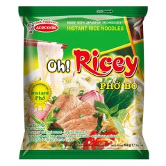 Instant rice noodles Oh Ricey beef flavor 63 g - Acecook