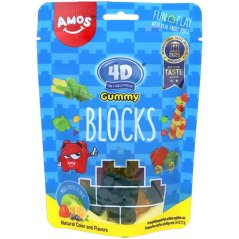 Mixed Fruits Gummy Blocks Candy 72 g - Amos