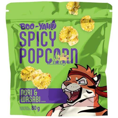 Spicy Popcorn Nori & Wasabi flavored 80 g - Boo-Yah