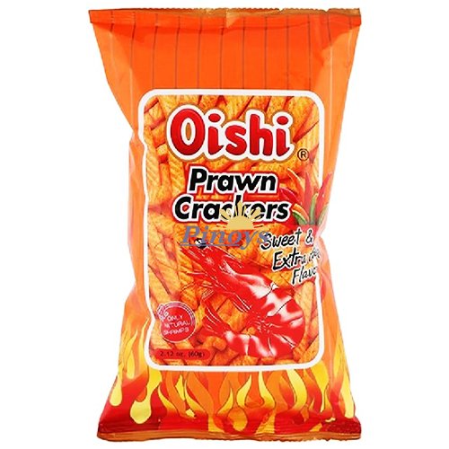 Prawn Crackers, Sweet & Spicy 60 g - Oishi