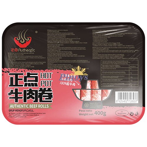 Plátky rolované hovězí kližky pro Hot Pot 400 g - Authentic