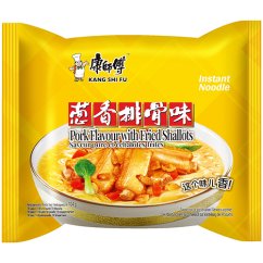 Instantní nudle s příchutí vepřového a šalotky 104 g - Kang Shi Fu