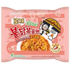 Nudle s příchutí pikantního kuřete Rosé Buldak 140 g - Samyang