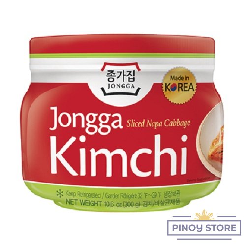 Fresh Korean Vegan Mat Kimchi, sliced in a jar 300 g - JONGGA