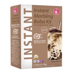 Instant Coffee Bubble Tea Kit, Boba 240 g (4x60g) - O's Bubble