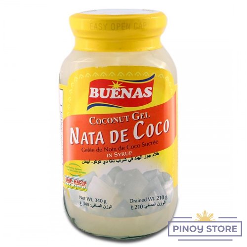 Kokosové želatinové kostky "Nata de Coco" 340 g - Buenas