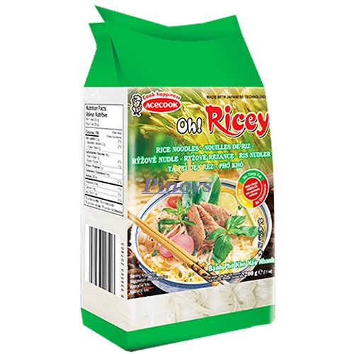 Ploché rýžové nudle  složené Oh Ricey 3 mm 200 g - Acecook