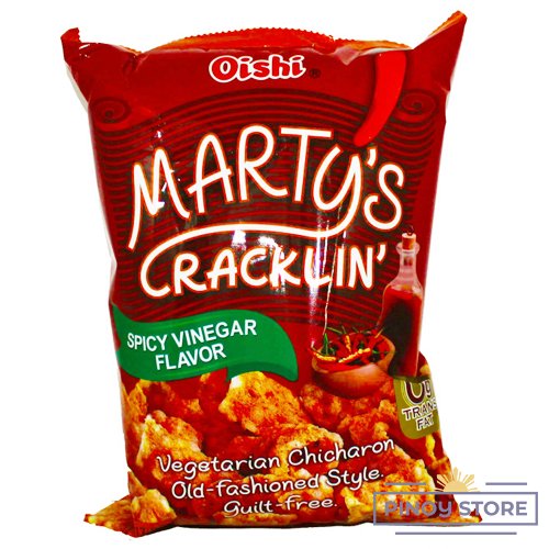 Chipsy s příchutí pikantního octa, Marty's Cracklin' 90 g - Oishi