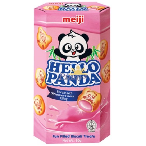 Biscuits with Strawberry Flavour Filling 50 g - Hello Panda