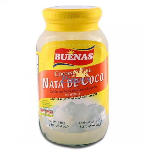 Kokosové želatinové kostky "Nata de Coco" 340 g - Buenas