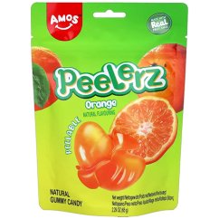 Peelable Orange Gummy Candy 65 g - Amos