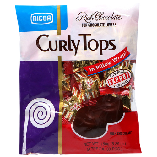 Čokoladové bonbóny Curly Tops 150 g - Ricoa