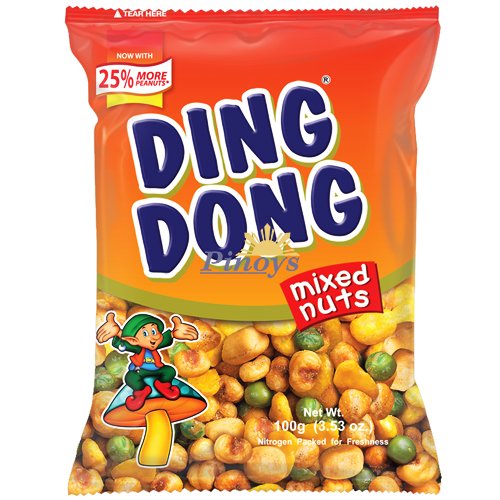Snack ze směsi oříšku a kukuřice Ding Dong 95 g - JBC Food