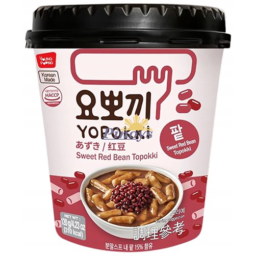 Korejské rýžové koláčky s červenou fazolí Topokki 120 g - Yopokki