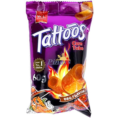 Corn Tubes with BBQ flavour 60 g - W.L.
