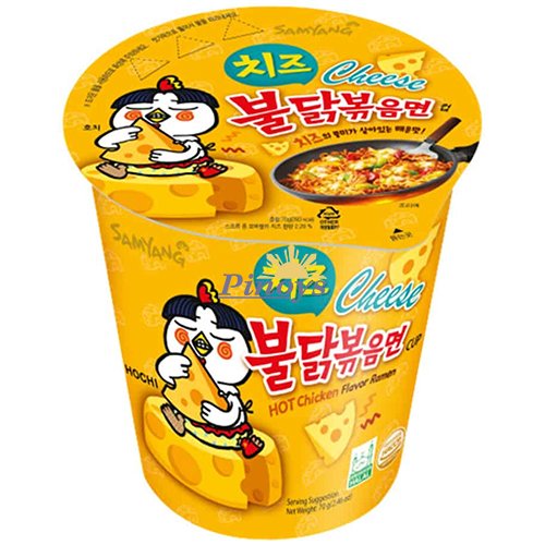 Hot Chicken Ramen Cheese flavour, cup 70 g -  Samyang