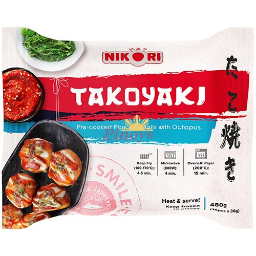 Takoyaki předvařené  kuličky s chobotnicí  480 g - Nikori