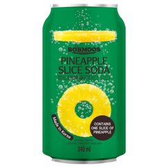 Sycený nápoj s příchutí ananasu 340 ml - Bomboos