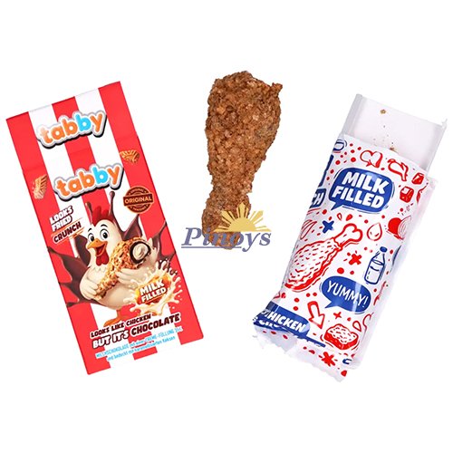 Kuřecí stehýnko s čokoládou a drobenkou  50 g – Tabby