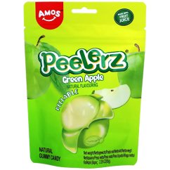Peelerz želé bonbóny s příchutí  zeleného jablka 65 g - Amos