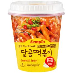 Korejské rýžové sladce pálivé koláčky Topokki 160 g - Sempio