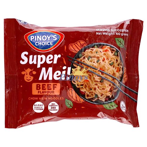 Super Mei! Instant Noodles Beef Flavor 60 g - Pinoy's Choice
