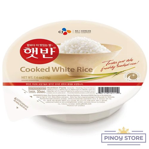 Cooked white rice for Microwave 210 g - CJ