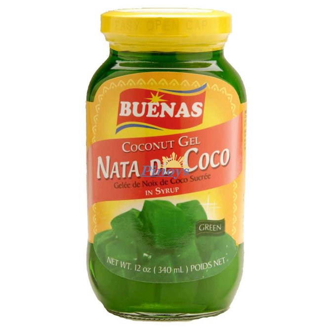 Coconut Gel Green, Nata de Coco 340 g - Buenas