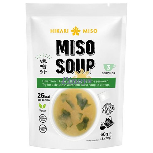 Instant Miso Soup with Seaweed (3 x 20 g) 60 g - Hikari