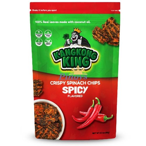 Kangkong King, pikantní snack ze smažených listů vodního špenátu 60 g - KKK Food