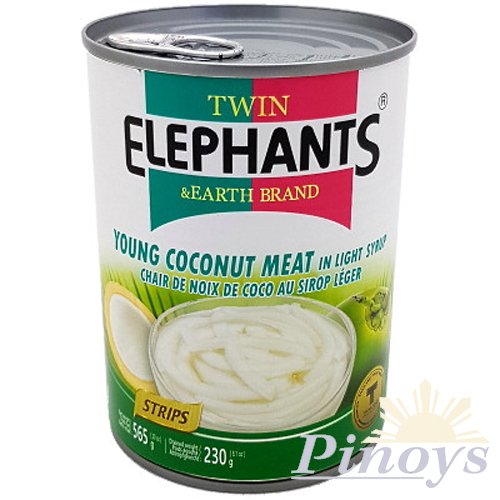 Young coconut slices 425 g - Twin Elephants