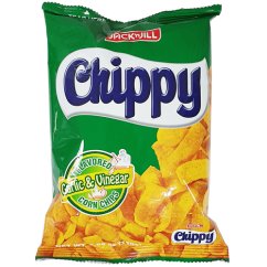 Kukuřičné chipsy s příchutí česneku a octa 110 g - Jack & Jill's
