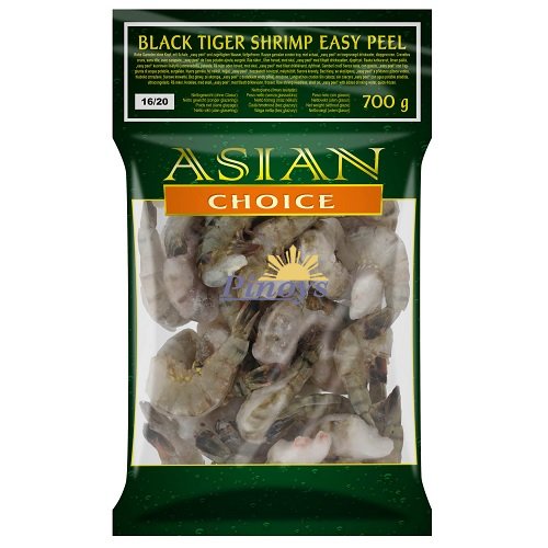 Mražené tygří krevety bez hlavy 16/20 lehce loupatelné 1 kg - Asian Choice