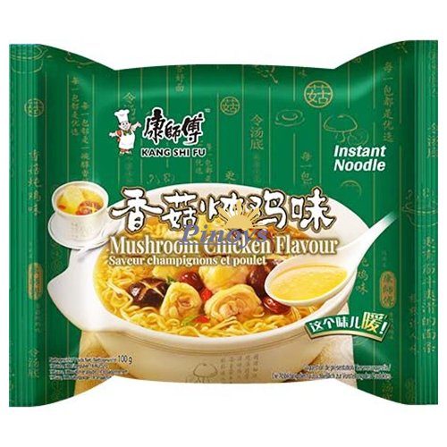 Instantní nudle s příchutí kuřete a hub 100 g - Kang Shi Fu