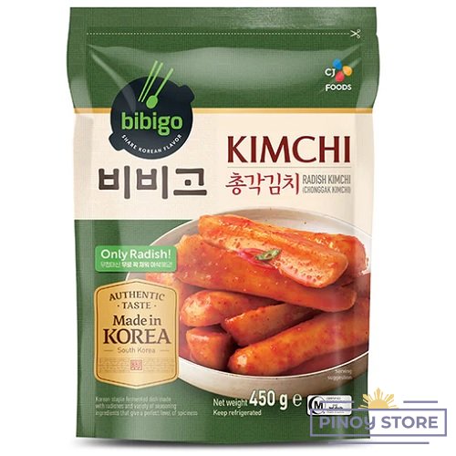 Fresh Korean Ponytail Radish Chonggak Kimchi Vegetable 450 g - Bibigo