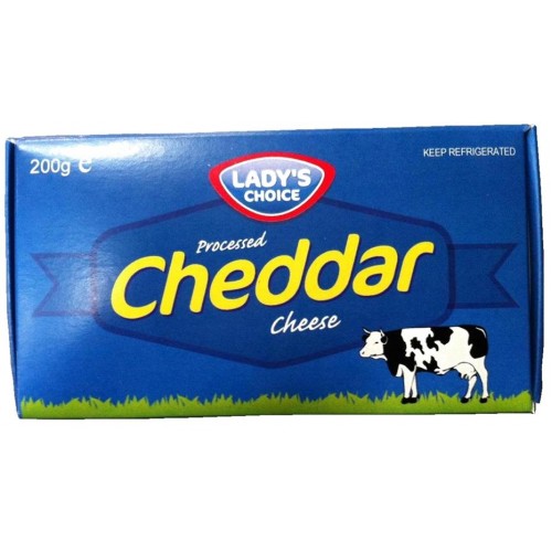 Cheddar, processed cheese box 200 g - Lady's Choice