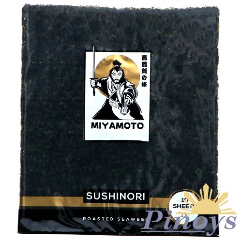 Yaki Nori, Roasted Seaweed (19x21cm, 10 sheets) 25 g - Miyamoto
