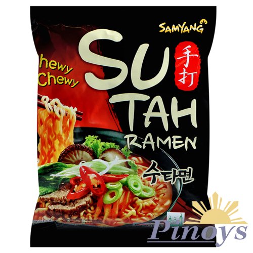 Hot & spicy beef flavour noodles, Sutah 120 g - Samyang