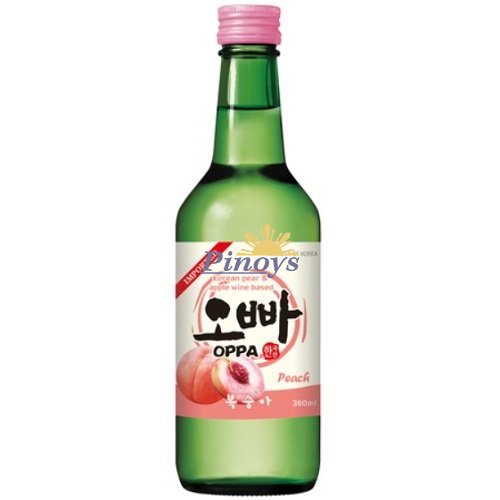 Soju Korean alcoholic drink Peach flavour 360 ml - Oppa